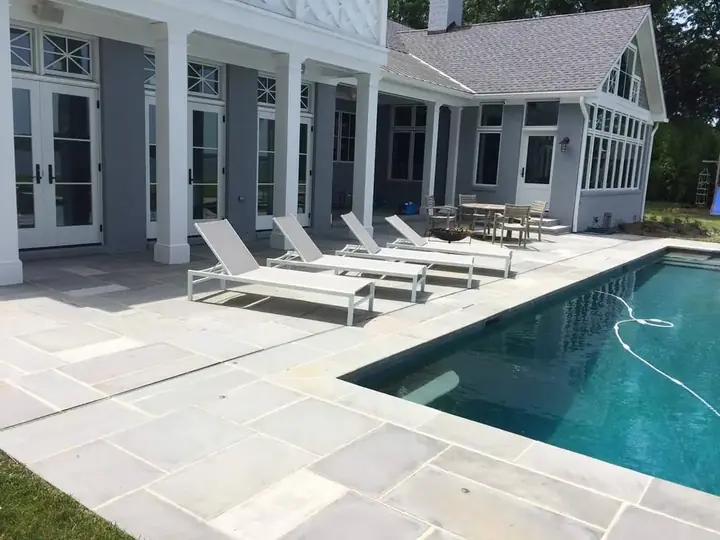 Thermal Bluestone — McLean, VA · Pool Deck to Front Walk