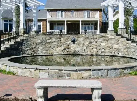 Stone Fountain Estate — Falls Church, VA · Terraced Walls & Fountain