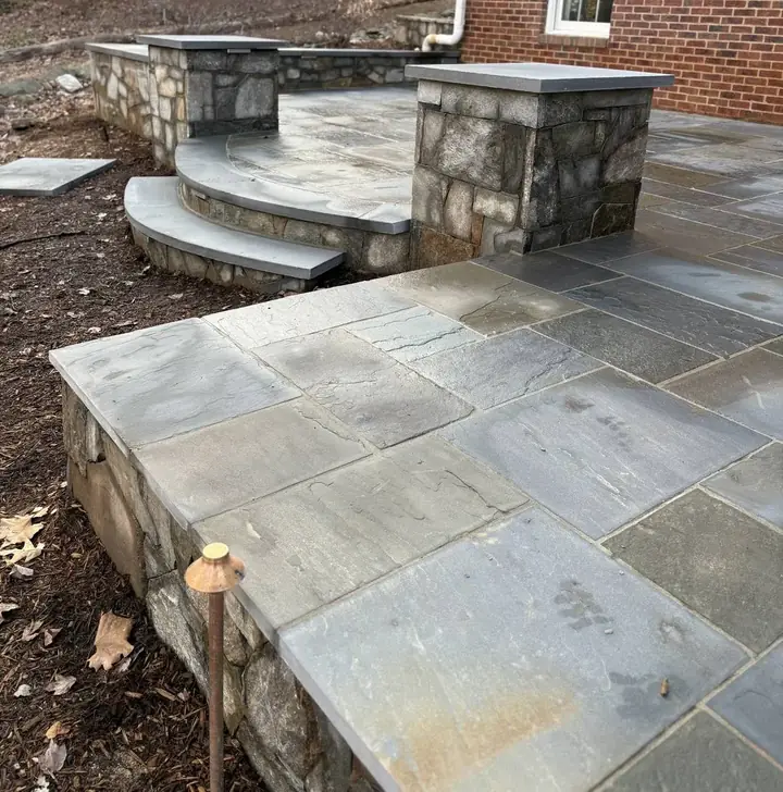 Blue Select Steps — Falls Church, VA · Stone Columns & Caps