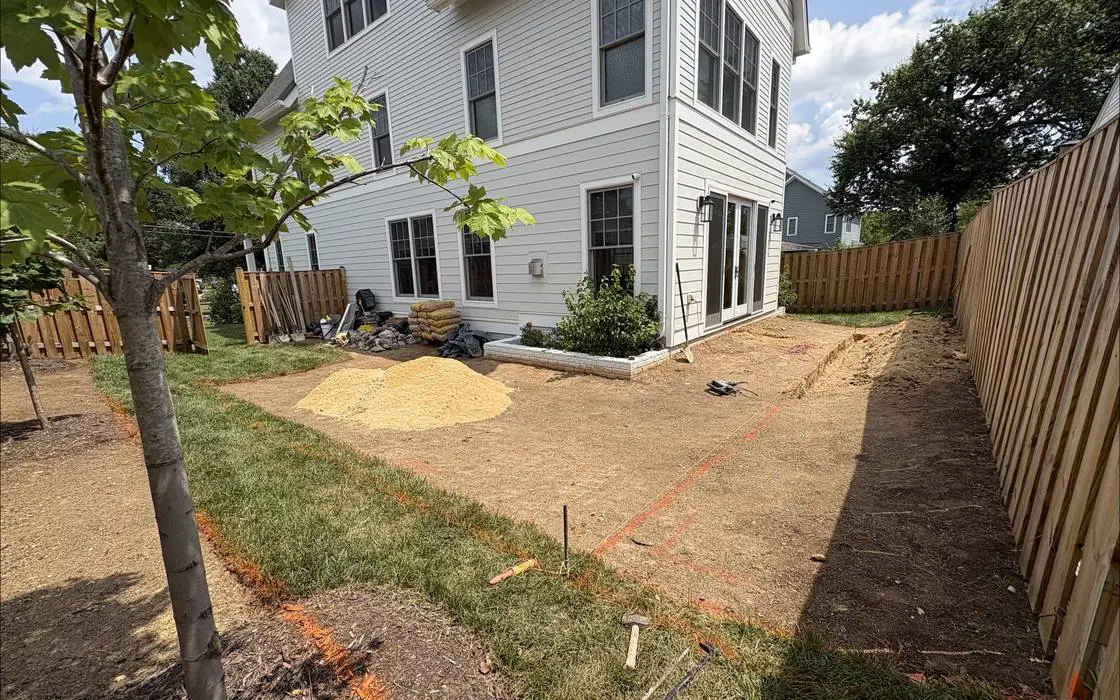Yard before stonework