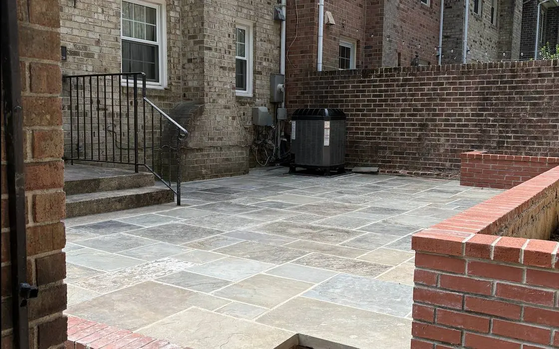 Finished flagstone patio