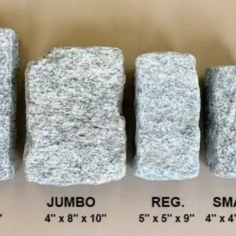 Belgian block granite cobble
